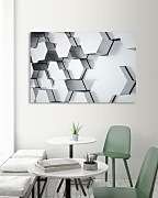 Obraz 3d Kompozícia šesťuholníkov zs1288